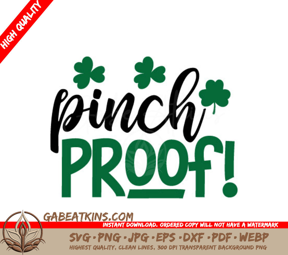 Pinch Proof Shamrock SVG Design SVG