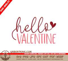 Hello Valentine SVG  SVG