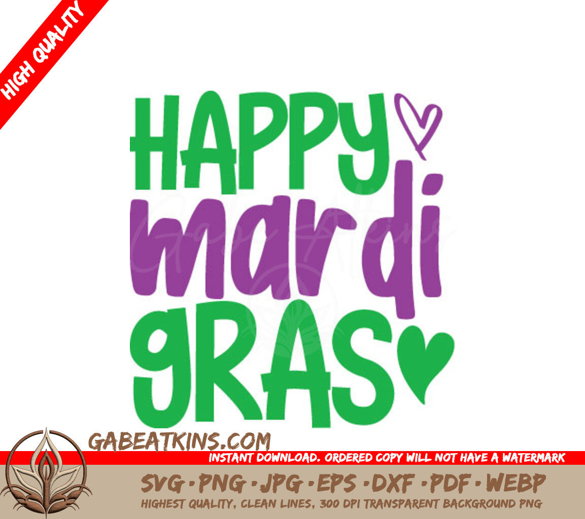 Happy Mardi Gras SVG  SVG