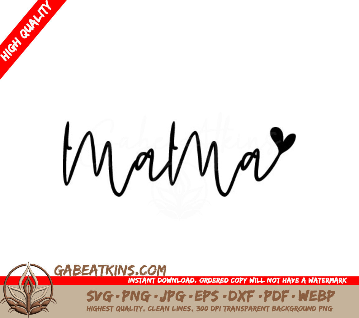 Mama Heart SVG Design  SVG