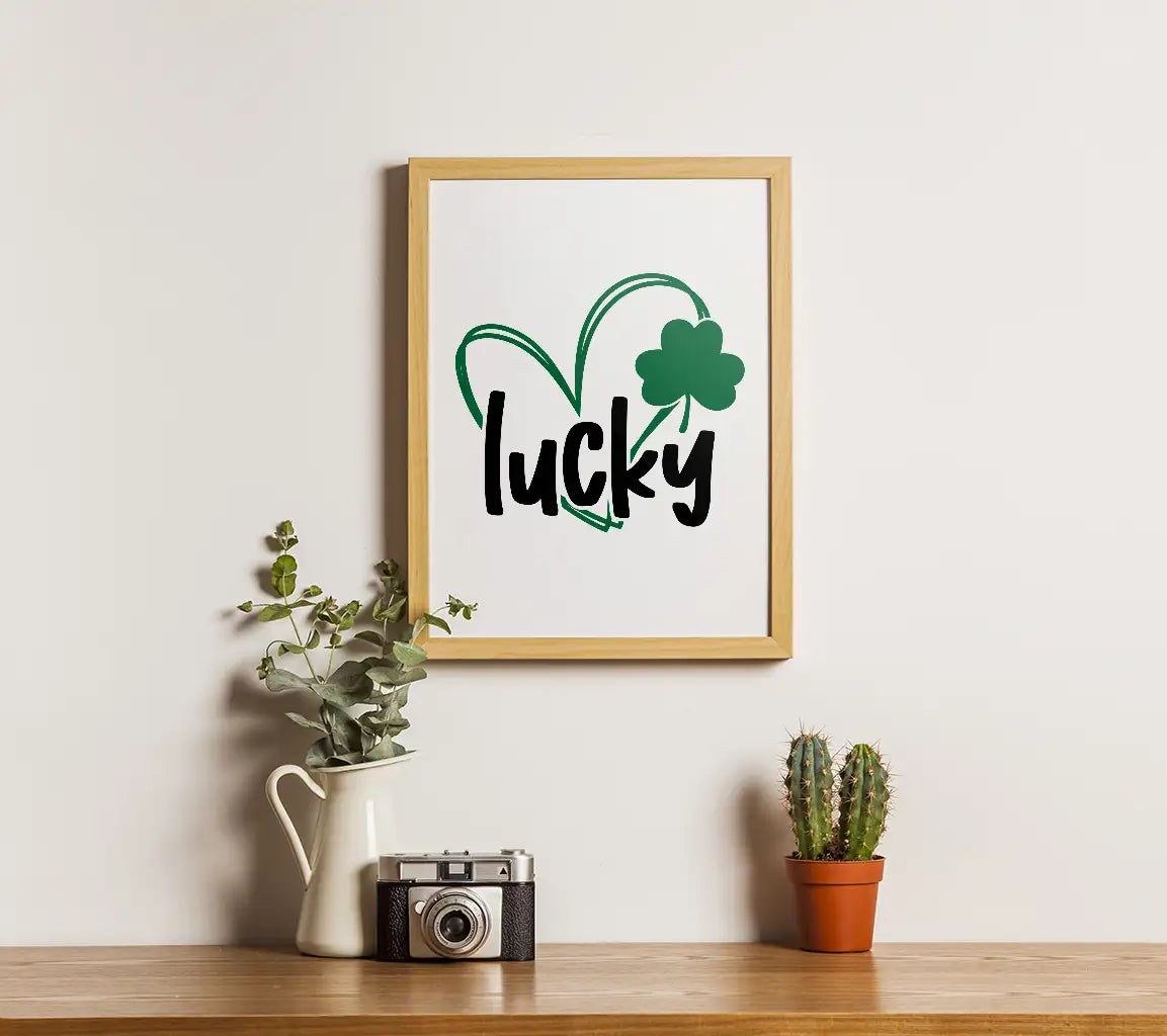 Lucky Heart Shamrock SVG  SVG