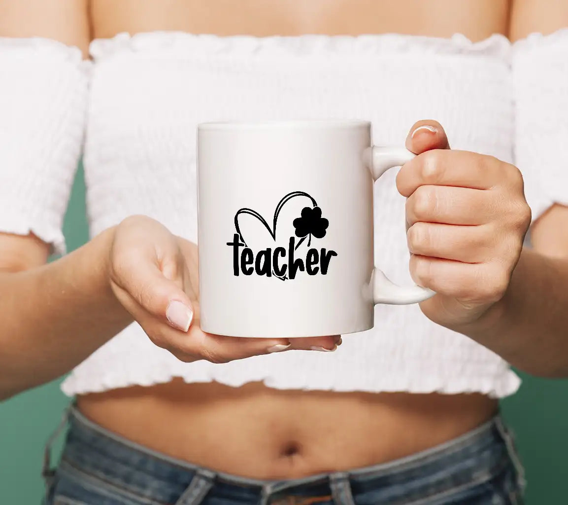 Teacher Shamrock Heart SVG  SVG