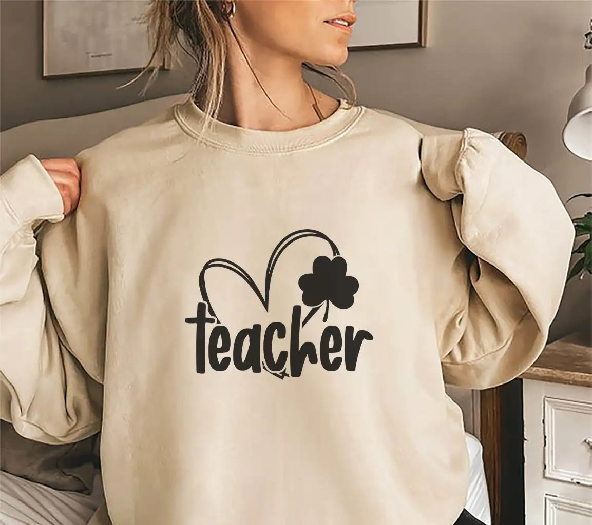 Teacher Shamrock Heart SVG  SVG