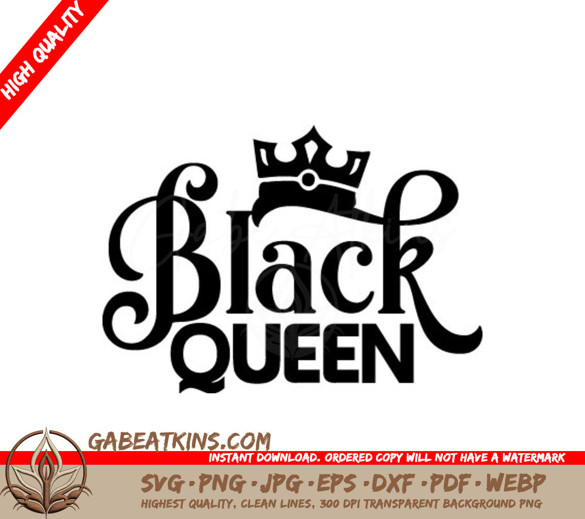 Black Queen Crown SVG  SVG