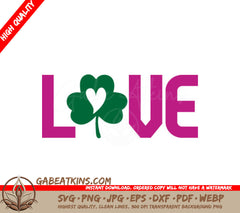 Shamrock Love Heart SVG  SVG