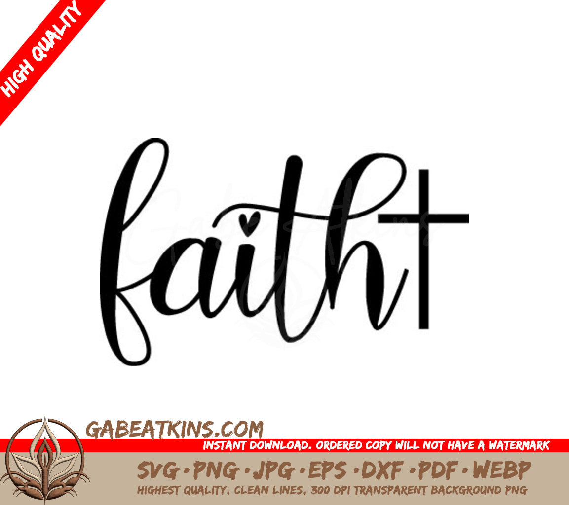 Faith Cross SVG Design  SVG