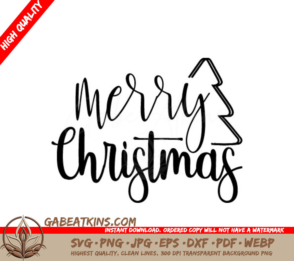 Merry Christmas Tree SVG  SVG