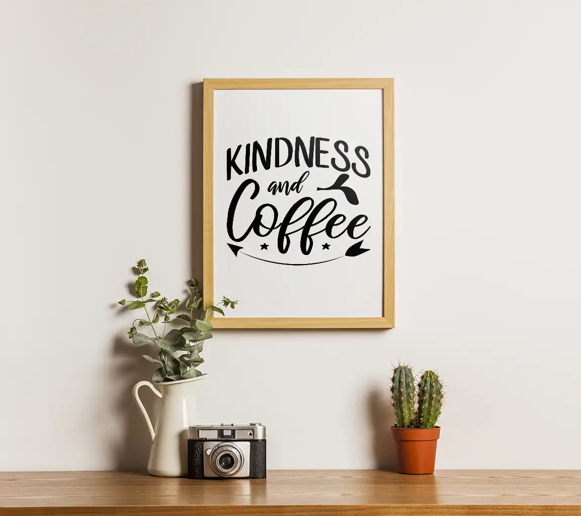 Kindness & Coffee SVG Design SVG