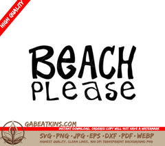 Beach Please SVG Cut File SVG