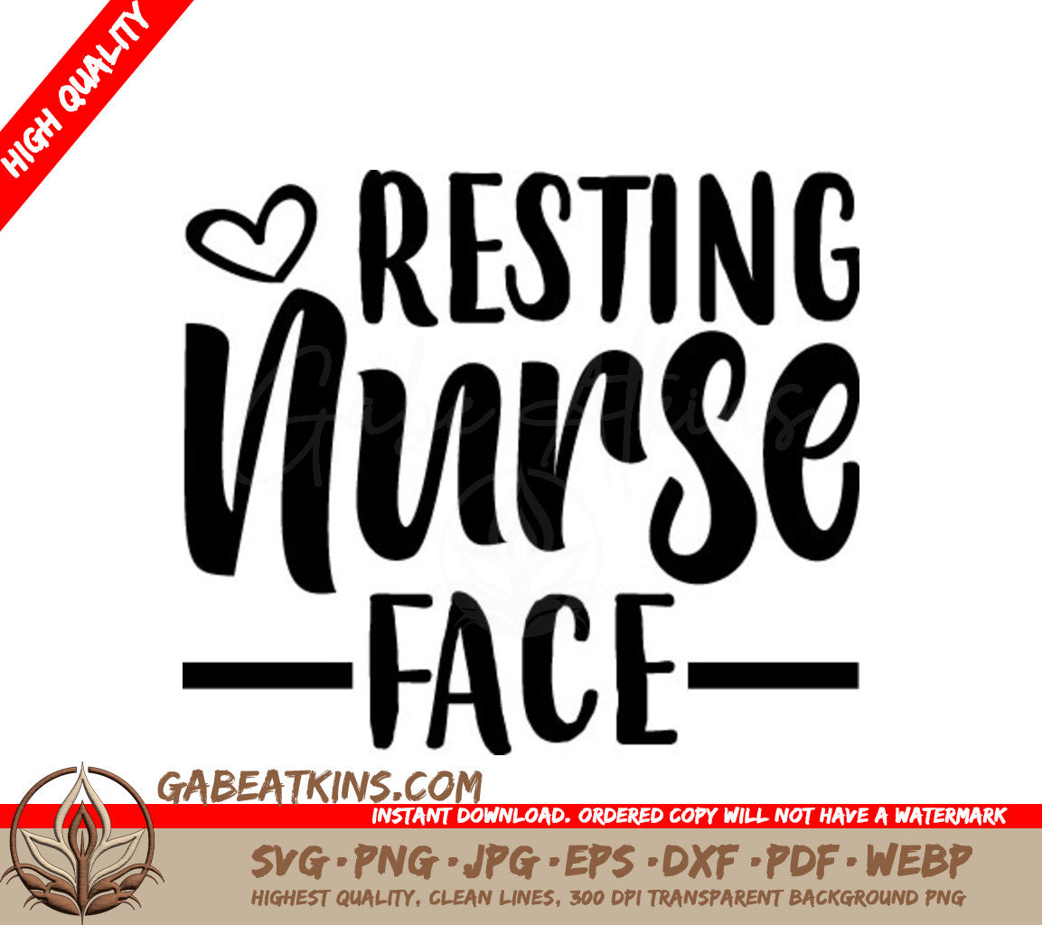 Resting Nurse Face SVG  SVG