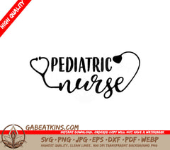 Pediatric Nurse Stethoscope SVG SVG