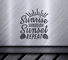 Sunrise Sunburn Sunset Repeat SVG  SVG