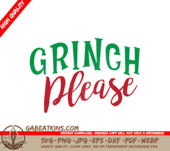 Grinch Please SVG  SVG