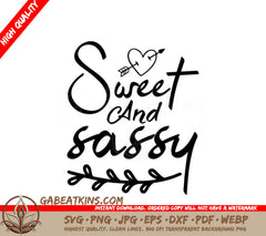 Sweet & Sassy Arrow Heart SVG SVG