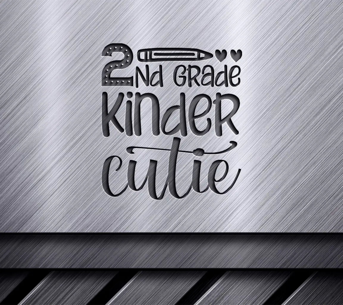 2nd Grade Kinder Cutie SVG  SVG