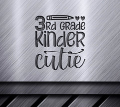 3rd Grade Kinder Cutie SVG SVG