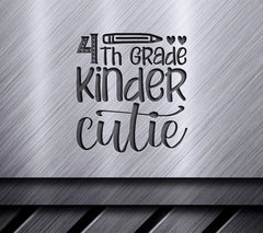 4th Grade Kinder Cutie SVG SVG