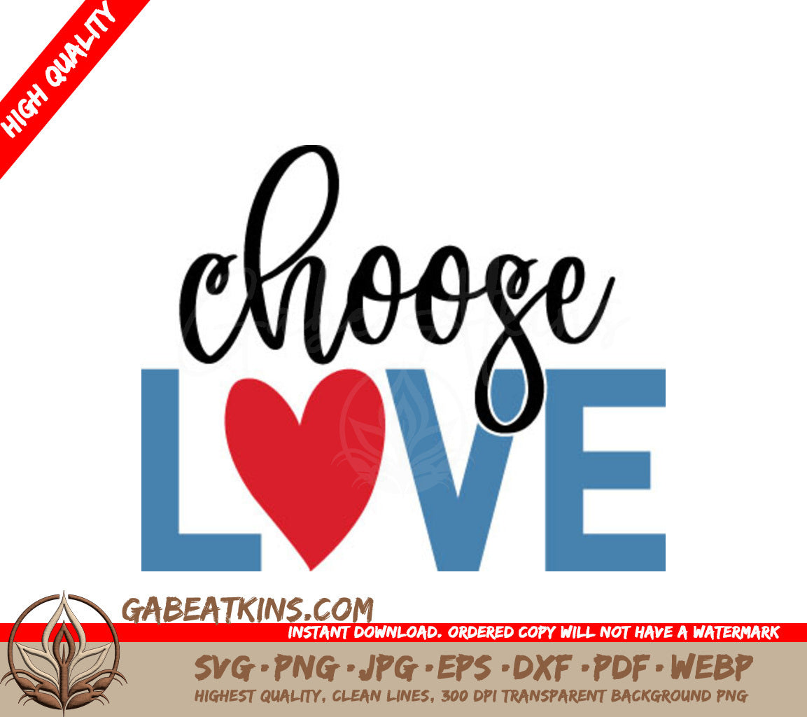 Choose Love Heart SVG  SVG