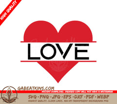 Red Heart Love SVG  SVG