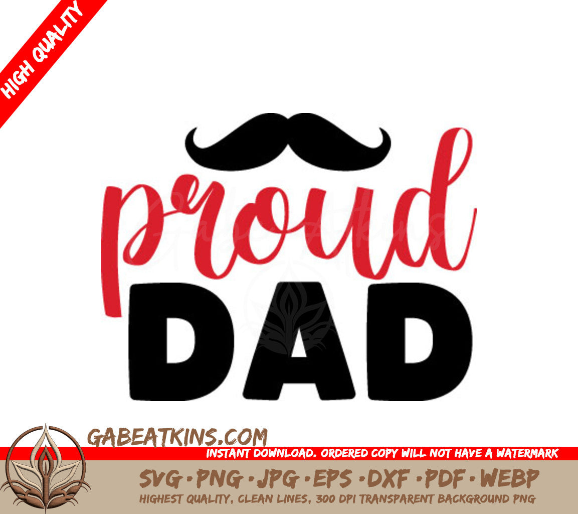 Proud Dad Mustache SVG SVG