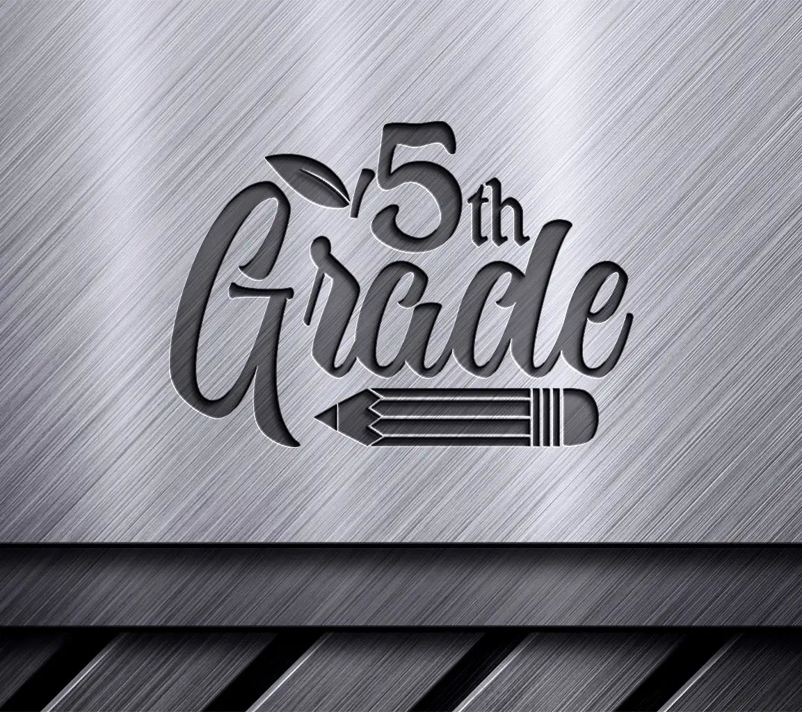 5th Grade Pencil & Apple SVG SVG