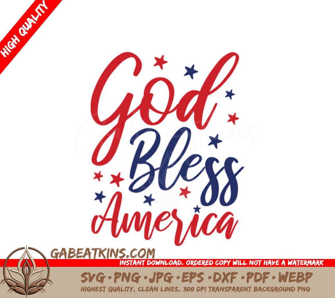 God Bless America SVG Design SVG