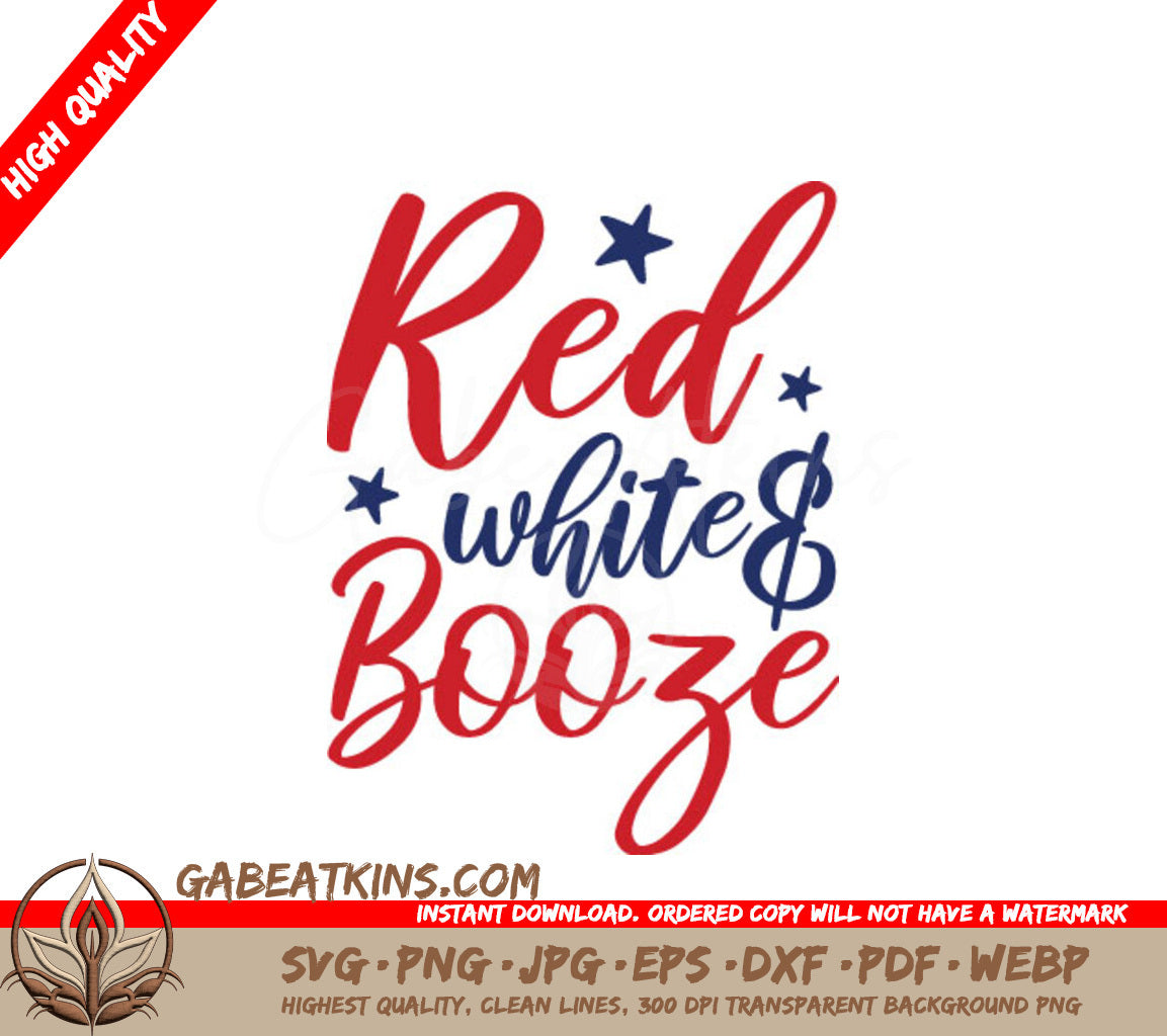 Red White & Booze SVG  SVG