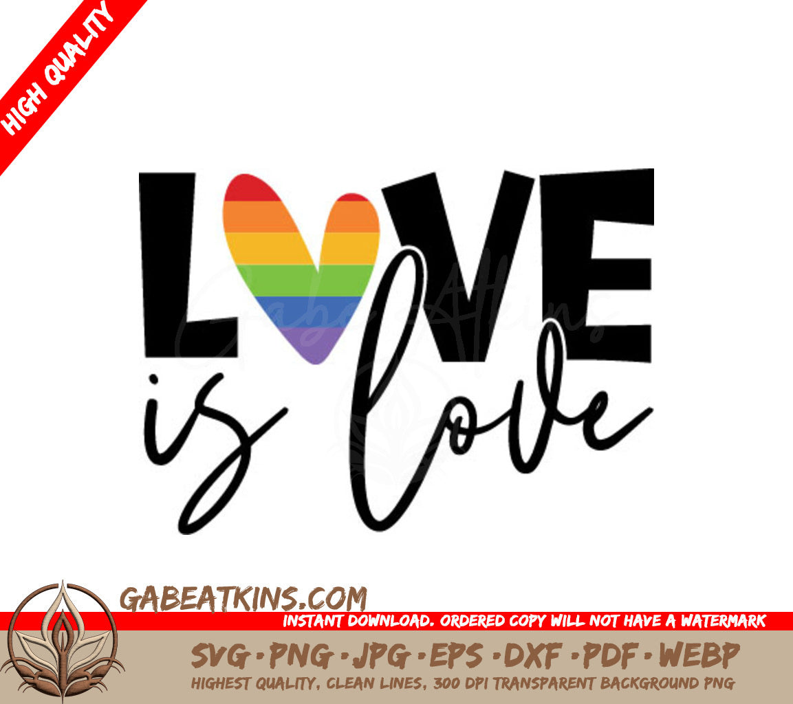 Rainbow Heart Love SVG  SVG