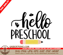 Hello Preschool SVG  SVG