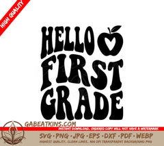 Hello First Grade SVG SVG