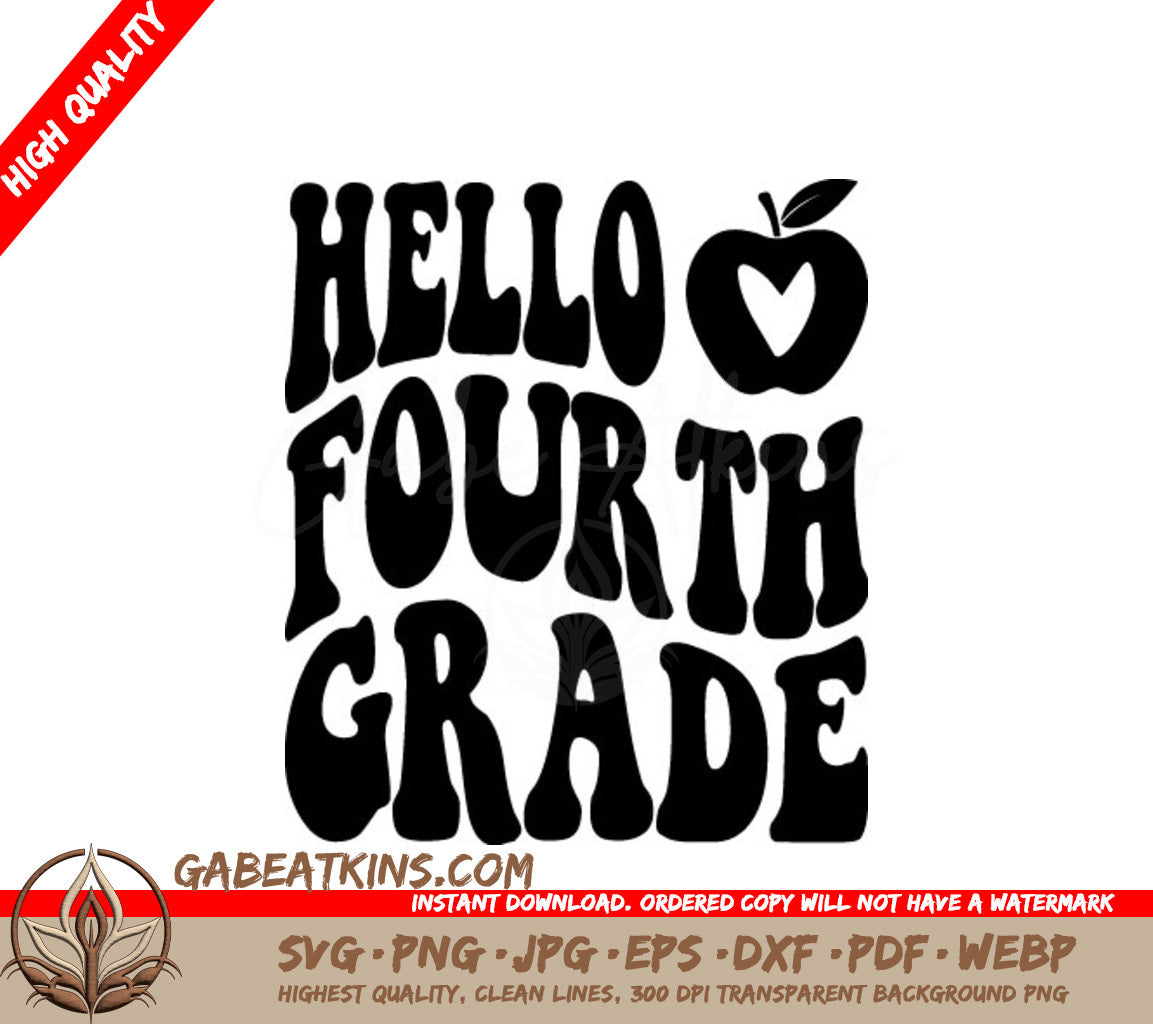 Hello Fourth Grade SVG SVG