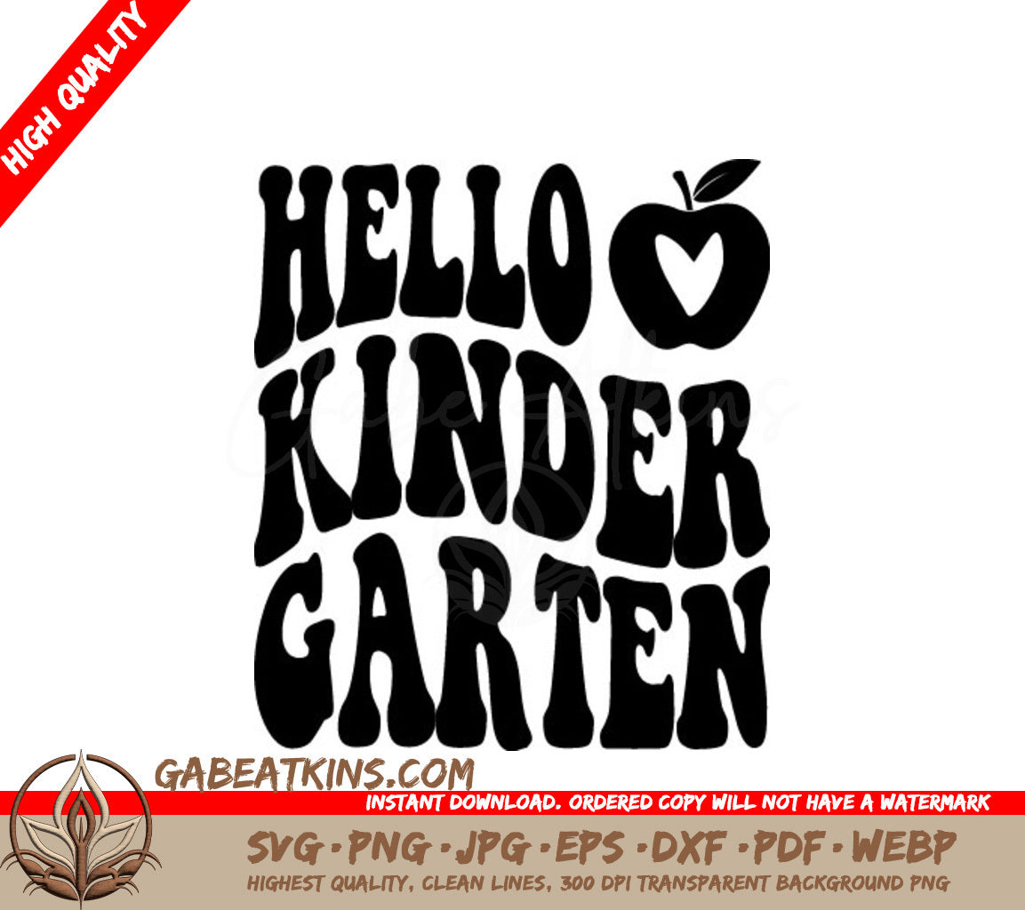 Hello Kindergarten SVG  SVG