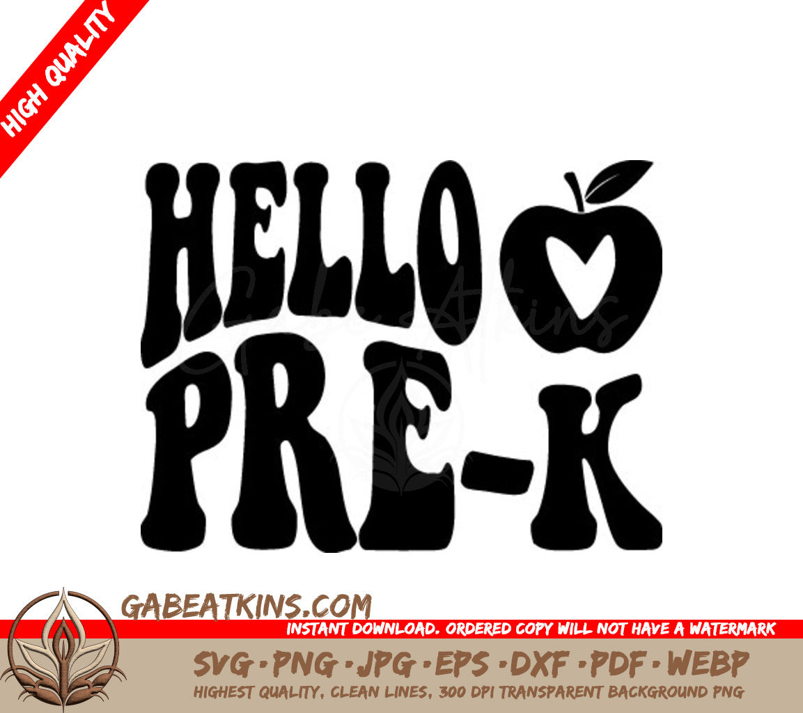 Hello Pre-K SVG  SVG