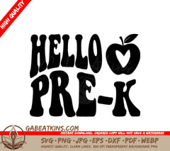 Hello Pre-K SVG  SVG