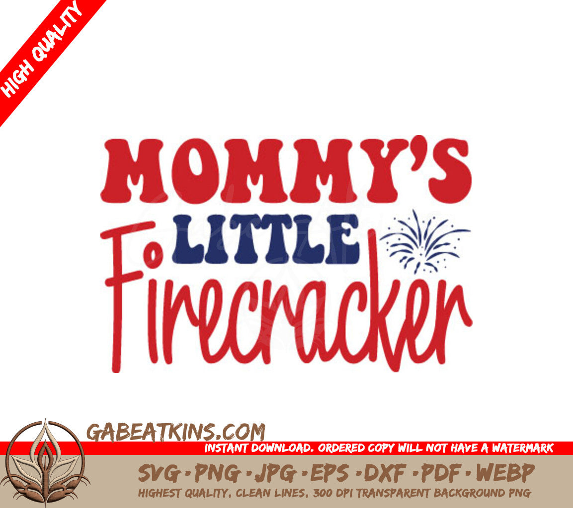 Mommys Little Firecracker SVG  SVG