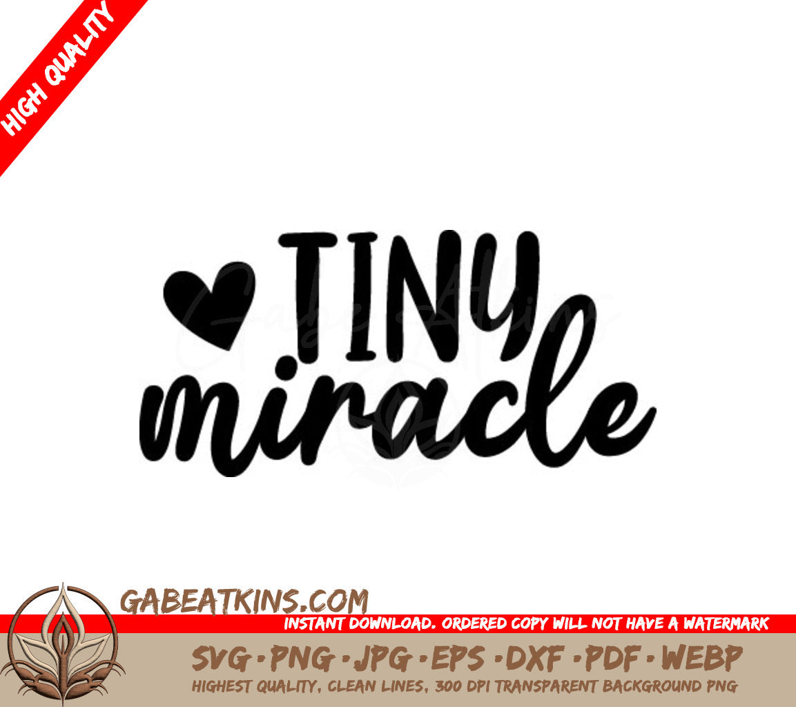 Tiny Miracle Heart SVG SVG