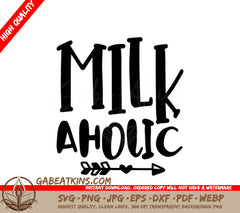 Milkaholic Arrow SVG Design SVG