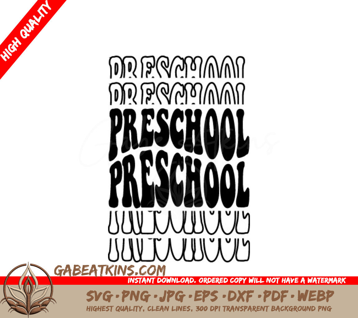 Preschool Font SVG  SVG