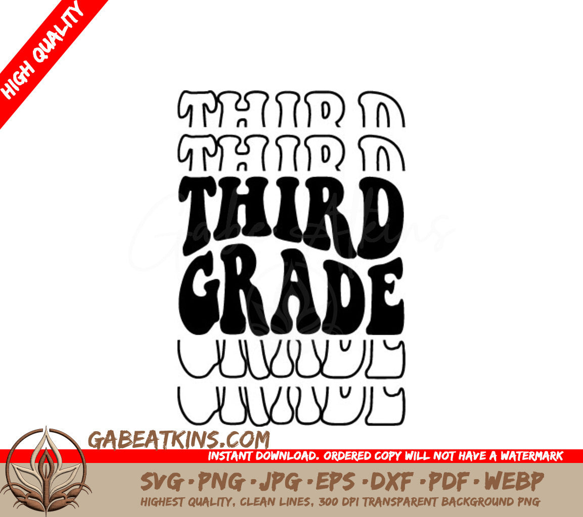 Third Grade SVG Clipart SVG