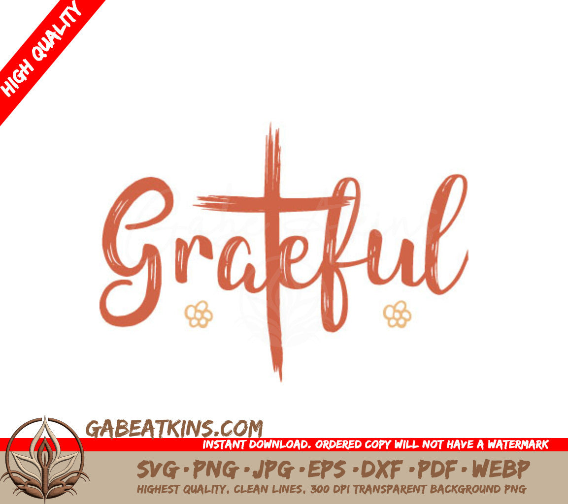 Grateful SVG  - Retro Christian SVG