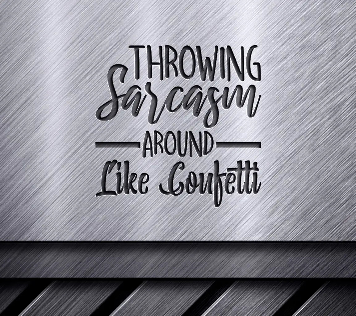 Throwing Sarcasm Confetti SVG SVG