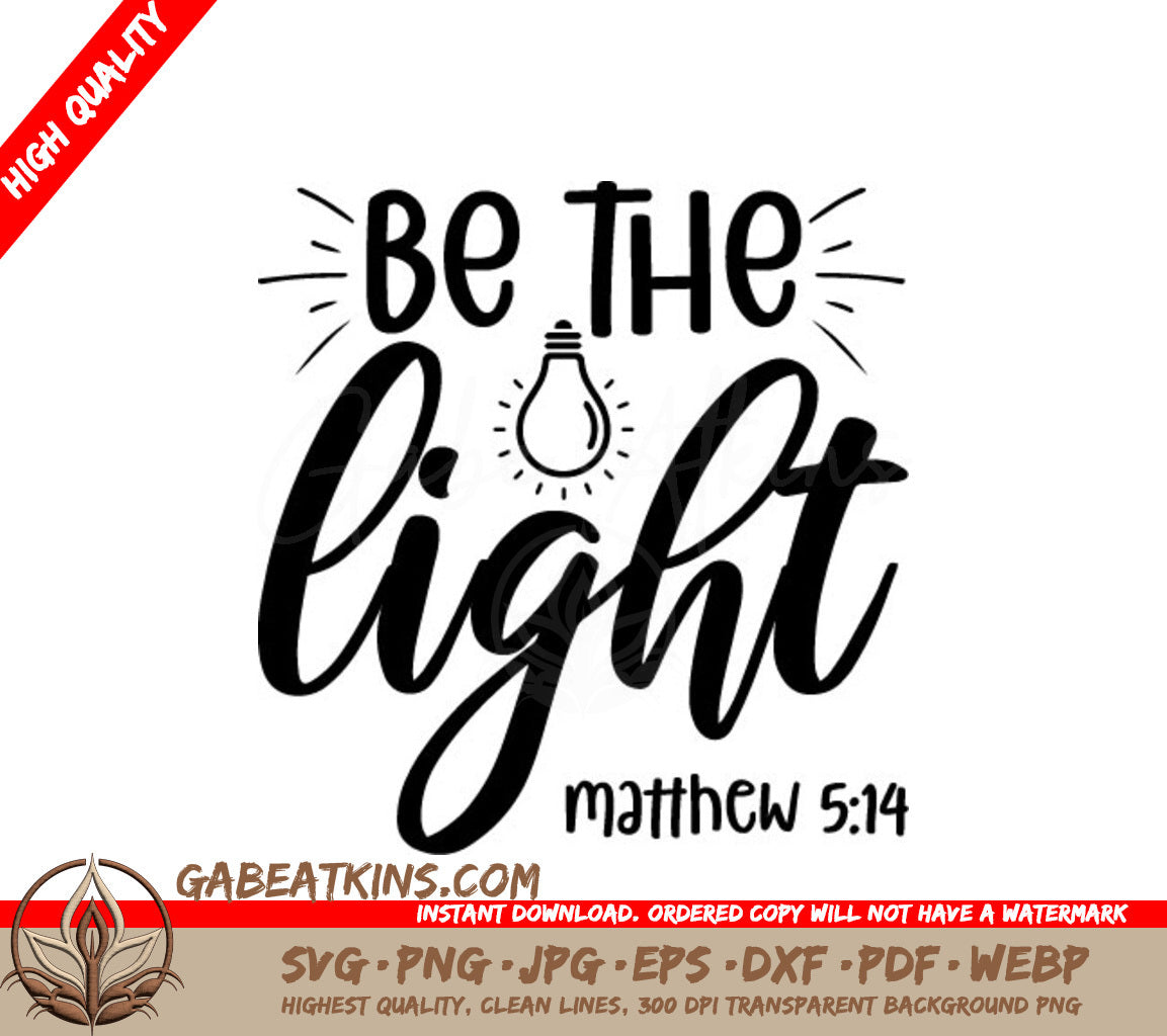 Be The Light Christian SVG  SVG