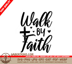 Walk By Faith Cross SVG SVG