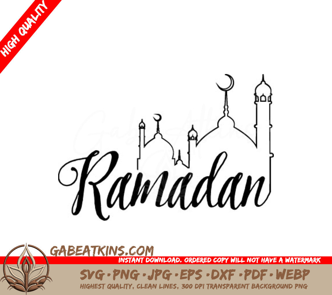 Ramadan Mosque SVG Design SVG