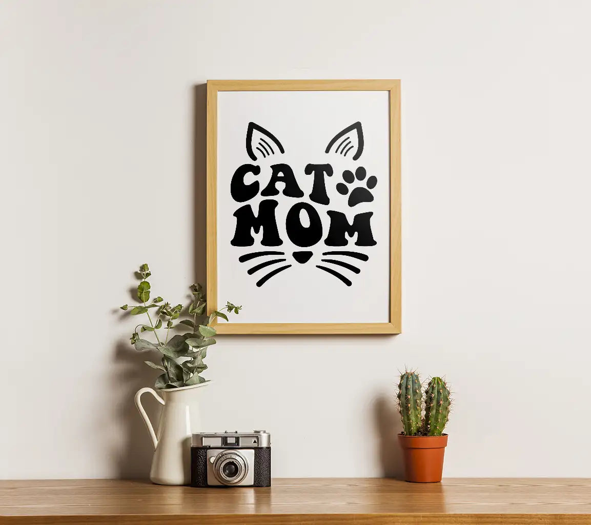 Cat Mom Silhouette SVG SVG