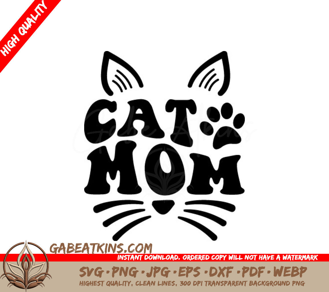 Cat Mom Silhouette SVG SVG