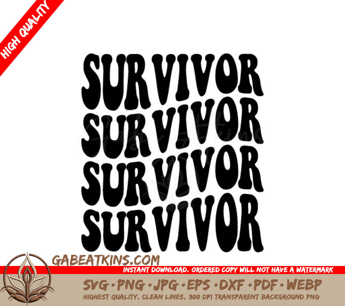 Retro Breast Cancer Survivor SVG  SVG