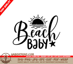 Beach Baby Sunset SVG  SVG