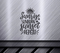 Sunrise Sunburn Sunset Repeat SVG SVG