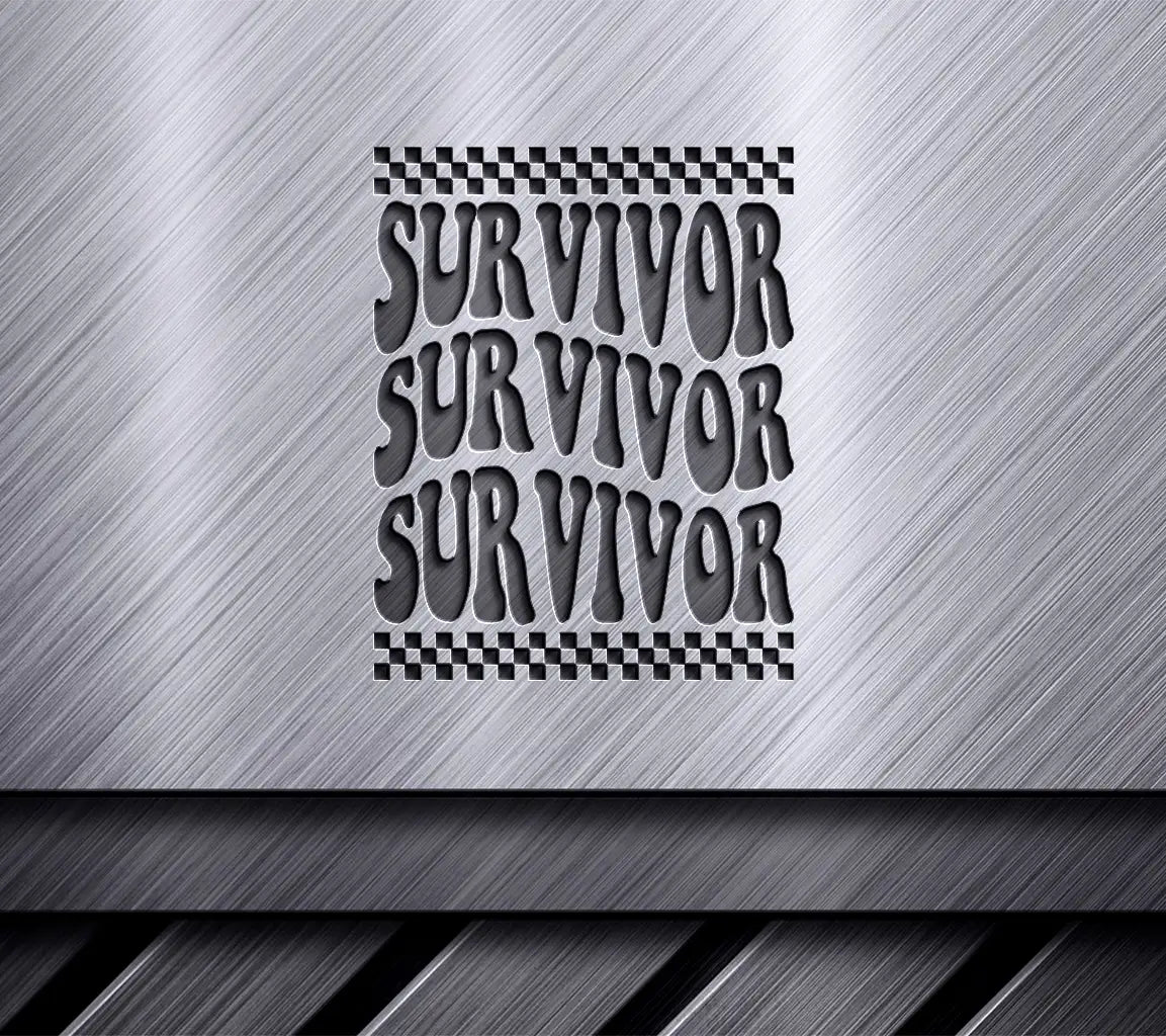 Pink & White Survivor SVG  SVG